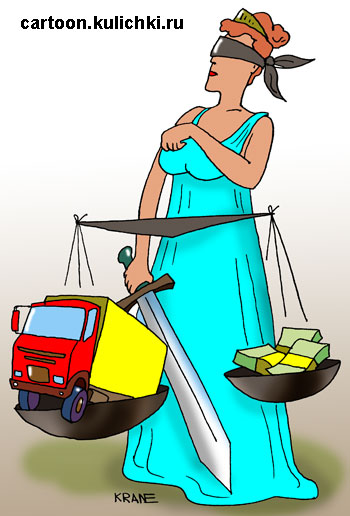 Карикатура о перевозки грузов. Владельцы транспортных компаний ради выгоды могут пойти на противозаконные мероприятия.