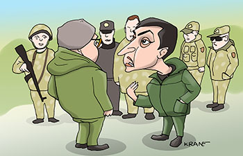 Карикатура про разговор с ветераном. Зеленский поругался с ветеранами в Золотом