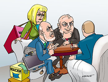 Карикатура про ходоков. Элла Памфилова, Павел Крашенинников, Андрей Клишас на совещание по дате голосования.