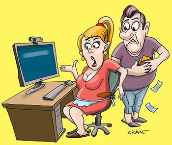 жена жалуется мужу что не в чем ей выйти в интернет.