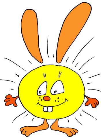 Карикатура о солнечном зайчике. 